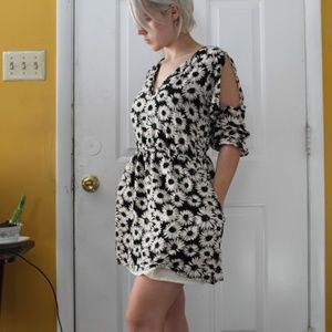 Forever 21 White Flower Print Dress